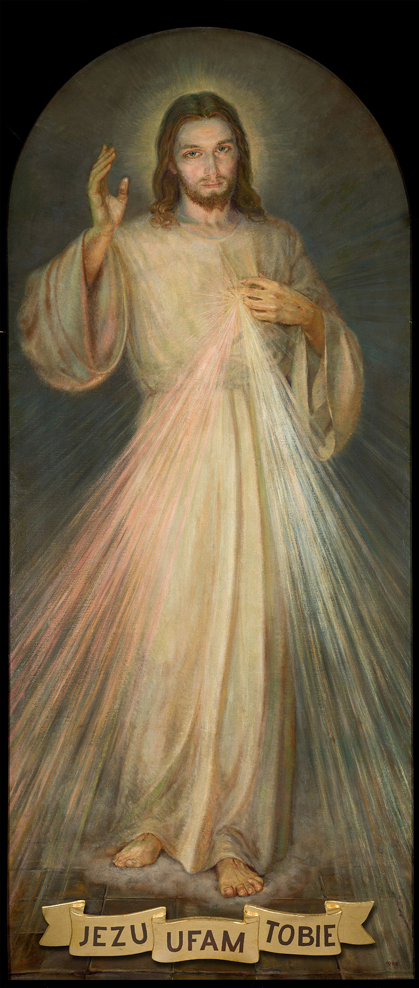 Miraculous image of Merciful Jesus revealed to Saint Faustina